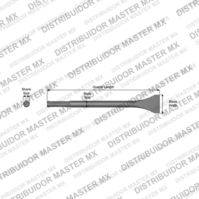 Ajax Tools 5811 — Cincel Espátula 2" / 3" Vástago SDS Max