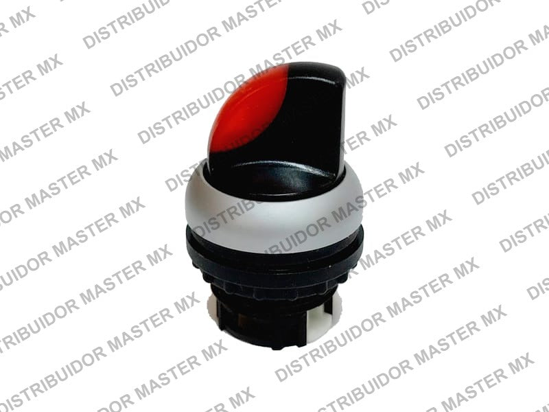 Selector Iluminado 2 Posiciones Rojo 22 mm Fijo Eaton M22-WRLK-R