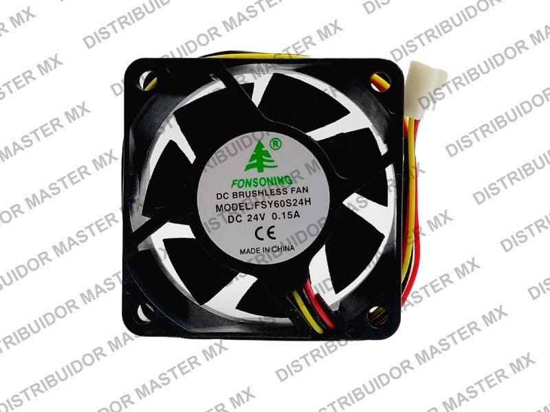 Ventilador Axial 60x60x25 mm 24 VDC 3 Cables Fonsoning FSY60S24H