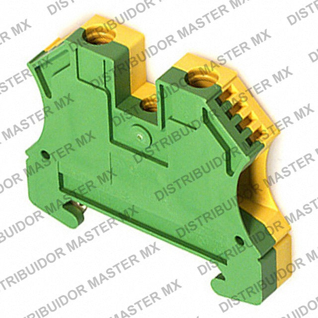 Clema de Tierra WPE 10 para Riel DIN 10 mm² Weidmüller 1010300000