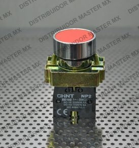 Botón Pulsador Metálico Rojo 22 mm Momentáneo 1NC Dixsen LAY5-BA42