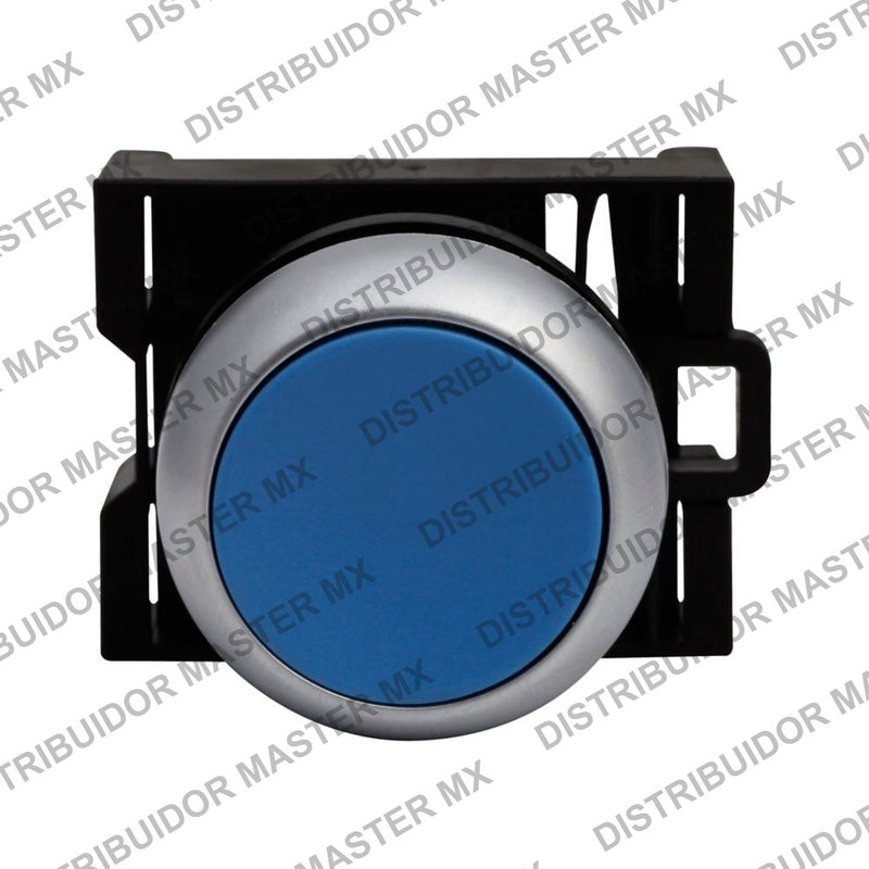 Botón Pulsador Azul Enrasado Momentáneo Eaton M22-D-B