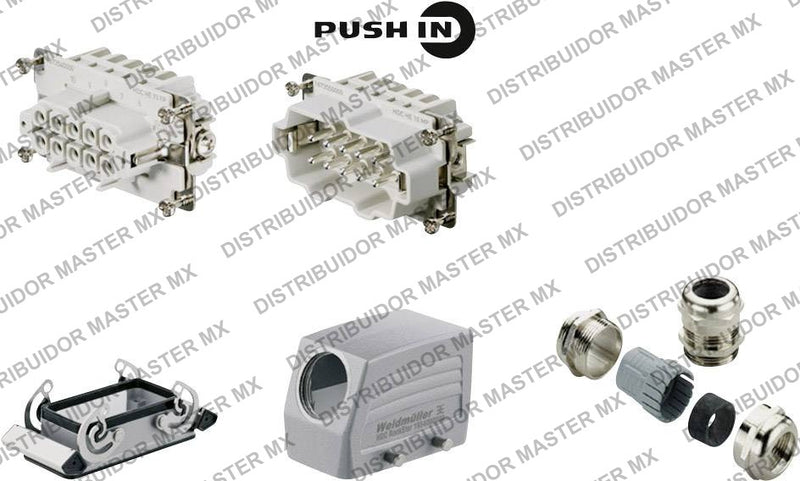 Kit Conector Industrial RockStar HDC HE 16 Polos 16 A Weidmüller 1061770000