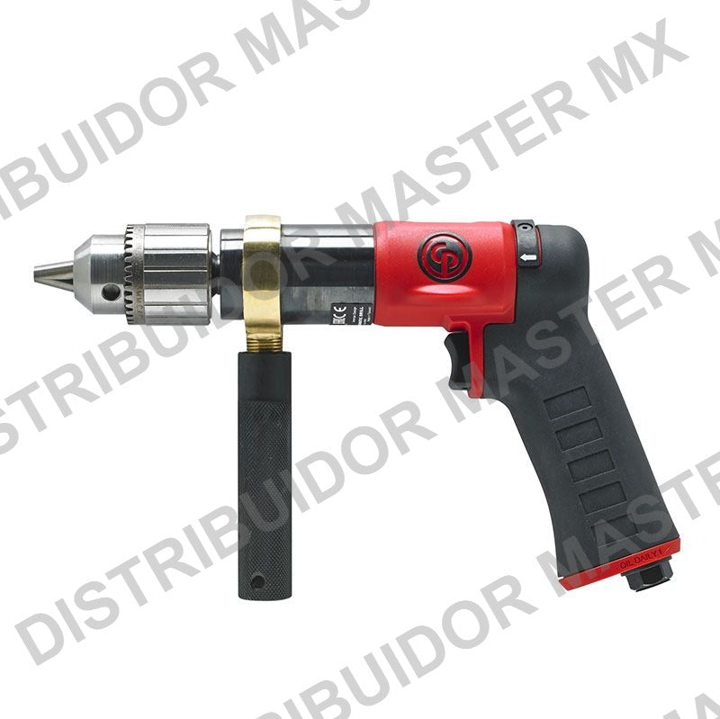 Taladro Neumatico Reversible Chicago Pneumatic CP9789C 1/2" 840 RPM Alto Par Mandril con Llave - Air Drill