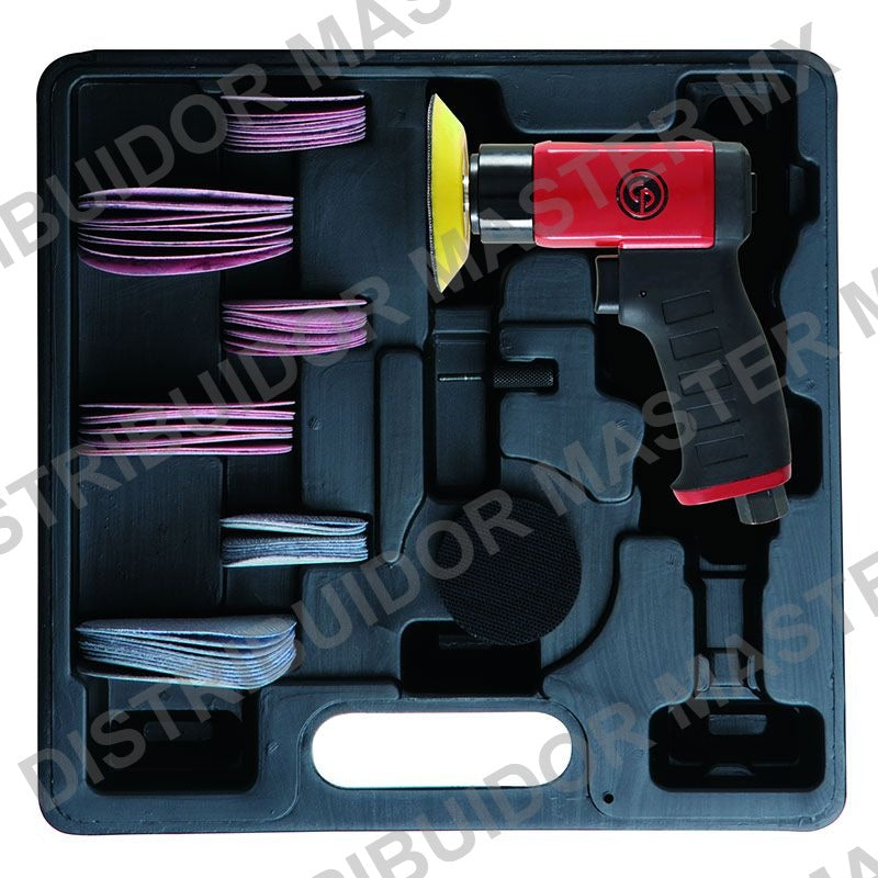 Mini Lijadora Orbital Neumatica Chicago Pneumatic CP7200S Kit - Random Orbital Sander