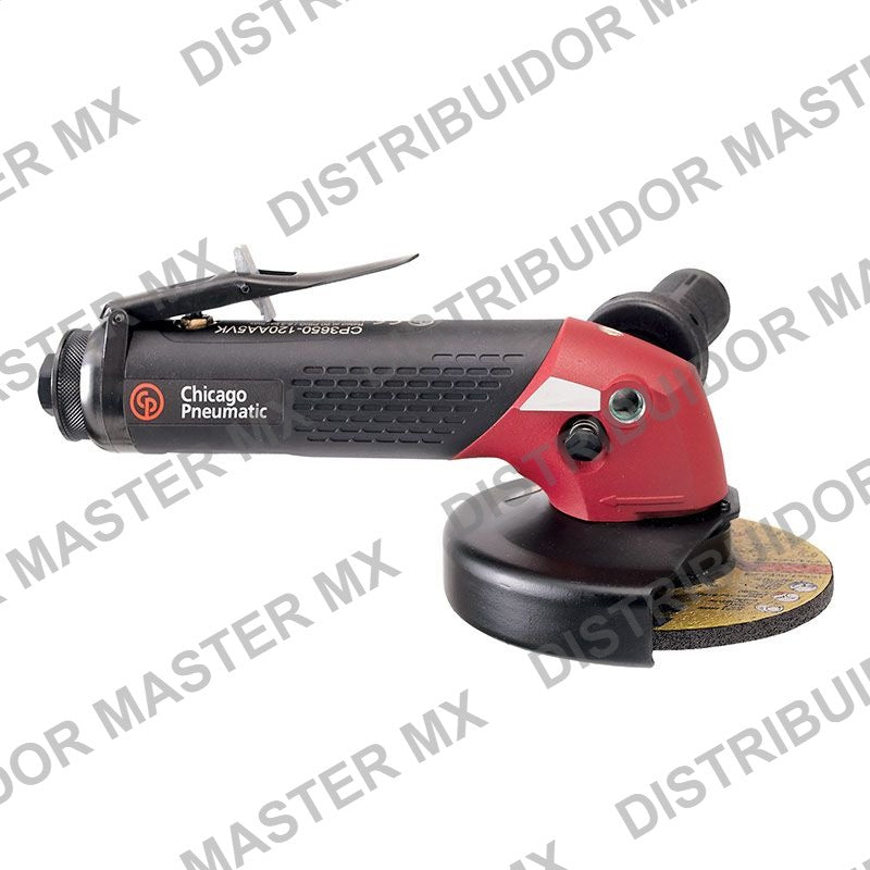 Esmeril Angular Neumatico Industrial Pesado con Palanca de Seguridad Chicago Pneumatic CP3650-120AB5VK 2 hp Disco 5" - Angle Grinder