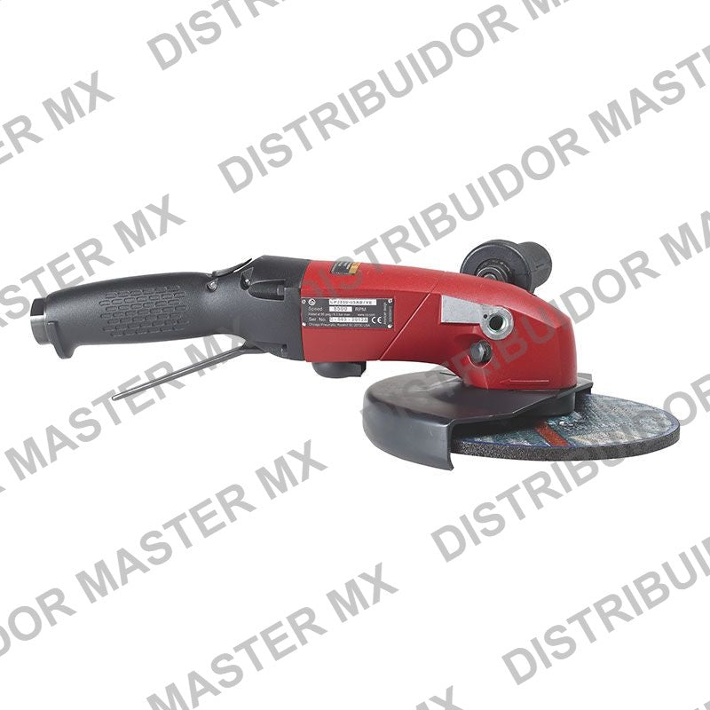 Esmeril Angular Neumatico Industrial Extra Pesado con Palanca de Seguridad Chicago Pneumatic CP3850-85AB7V 3 hp Disco 7" - Angle Grinder