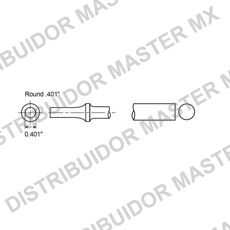 Punzon Recto Chicago Pneumatic Zanco .401 - Para Martillo Neumatico