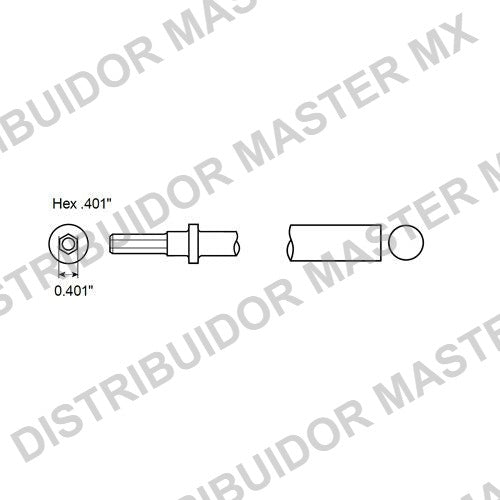 Punzon Recto Hexagonal Chicago Pneumatic - Para Martillo Neumatico