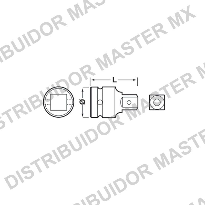 Junta Universal de Impacto Chicago Pneumatic J4U Mando 1/2 Pulgada